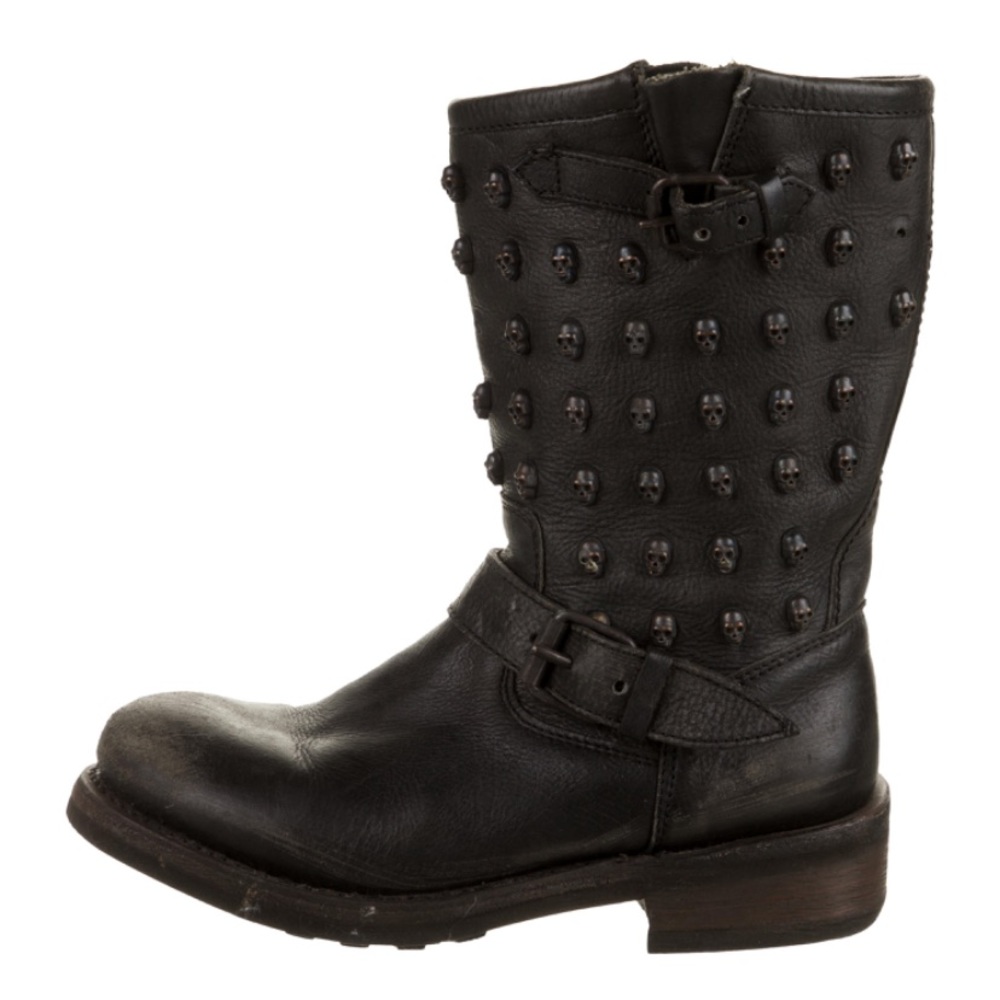 Ash skull embellished ankle boots
